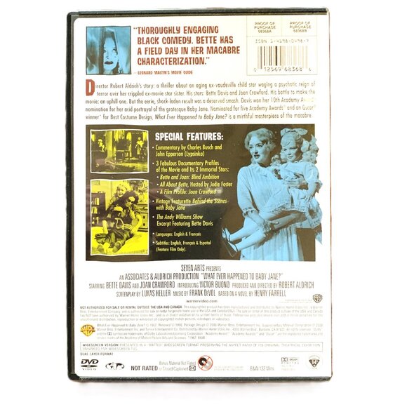 Bette Davis DVDs What Ever Happened to Baby Jane? All About Eve B&W - Picture 6 of 8
